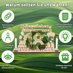 Jostift pénzajándék 18. születésnapra, fa tábla vendégkönyv 18. születésnapra LED