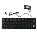 MOSHOU rugalmas szilikon billentyűzet AZERTY vízálló USB billentyűzet USB Type-C