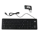MOSHOU rugalmas szilikon billentyűzet AZERTY vízálló USB billentyűzet USB Type-C
