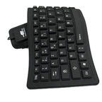 MOSHOU rugalmas szilikon billentyűzet AZERTY vízálló USB billentyűzet USB Type-C