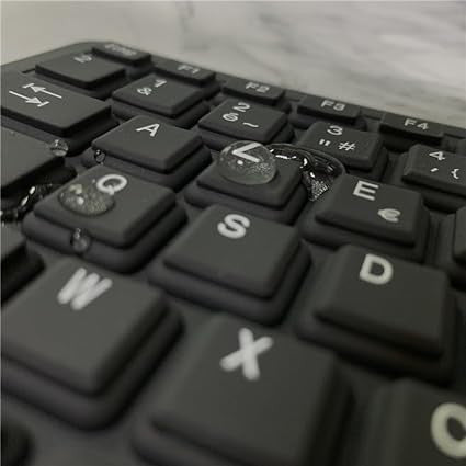 MOSHOU rugalmas szilikon billentyűzet AZERTY vízálló USB billentyűzet USB Type-C