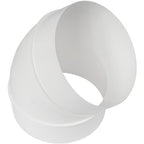 45 fokos 100mm műanyag könyök - csőcsatlakozó szellőztető