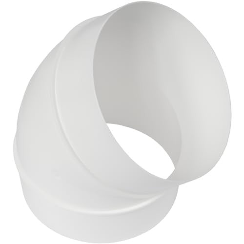 45 fokos 100mm műanyag könyök - csőcsatlakozó szellőztető