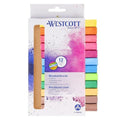 Westcott 12 darabos színes táblakréta 1,2 cm átmérő, alacsony por, könnyen