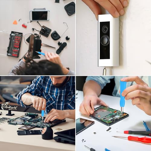 Video Doorbell csavarhúzó, kétvégű csavarhúzó bit készlet fogantyúval, T6 és T15 Torx