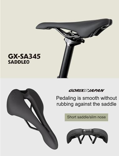 GORIX GX-SA345 kerékpárnyereg, rövid orr, könnyű, széles, kényelmes, párnázott MTB
