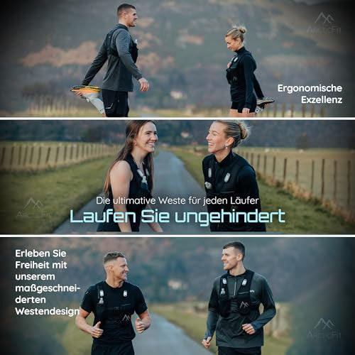 ArcticFit LED futómellény - állítható uniszex fényvisszaverő mellény telefon tartóval