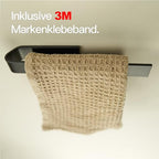 Designfabrik Hamburg kéztörlő / mosogatórongy-tartó öntapadós, fekete