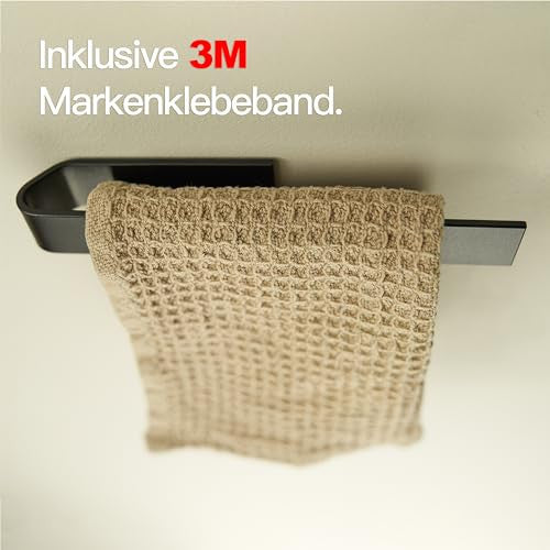 Designfabrik Hamburg kéztörlő / mosogatórongy-tartó öntapadós, fekete