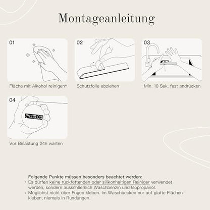 Designfabrik Hamburg kéztörlő / mosogatórongy-tartó öntapadós, fekete