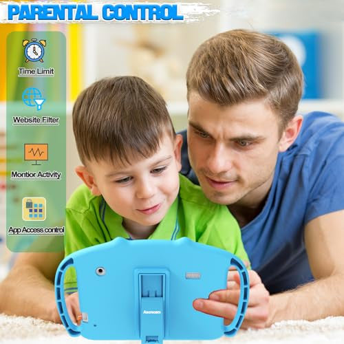 Ascrecem 7 hüvelykes gyerek tablet Android, WiFi, dupla kamera, szülői felügyelet