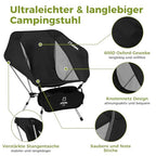 ATEPA Ultralight összecsukható kempingszék 2 darabos, állítható magasságú
