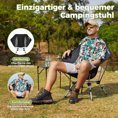 ATEPA Ultralight összecsukható kempingszék 2 darabos, állítható magasságú