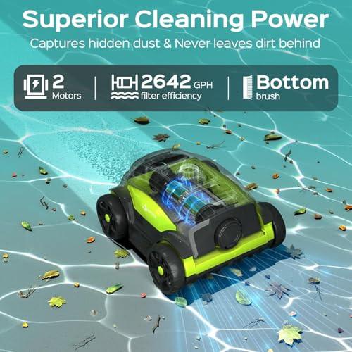WINNY POOL CLEANER medencetisztító robot, 130 perces tisztítás, dupla motor, medence