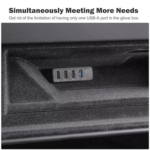 Leikaendi USB hub Tesla 2024 Model 3 4 az 1-ben kesztyűtartó dokkoló, műszerfali