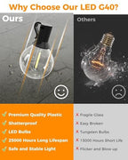 Litogo 9m G40 15 LED napelemes fényfüzér kültéri, vízálló, 4 mód, meleg fehér