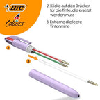BIC 4 színű pasztell golyóstoll közepes hegy 1,00 mm vegyes színek 6 darabos