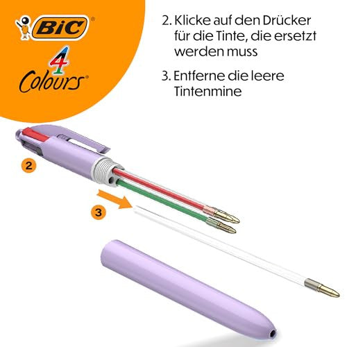 BIC 4 színű pasztell golyóstoll közepes hegy 1,00 mm vegyes színek 6 darabos