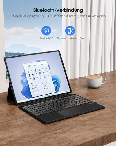 Qulose Surface Pro billentyűzet Microsoft Surface Pro 8/9/X-hez, vezeték nélküli