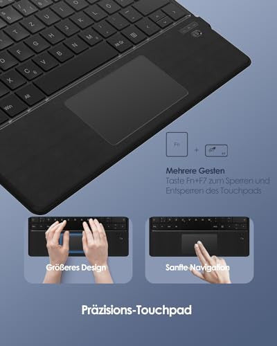 Qulose Surface Pro billentyűzet Microsoft Surface Pro 8/9/X-hez, vezeték nélküli