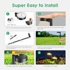 Solar Lights 8 darabos kerti napelemes lámpa 12 LED, vízálló