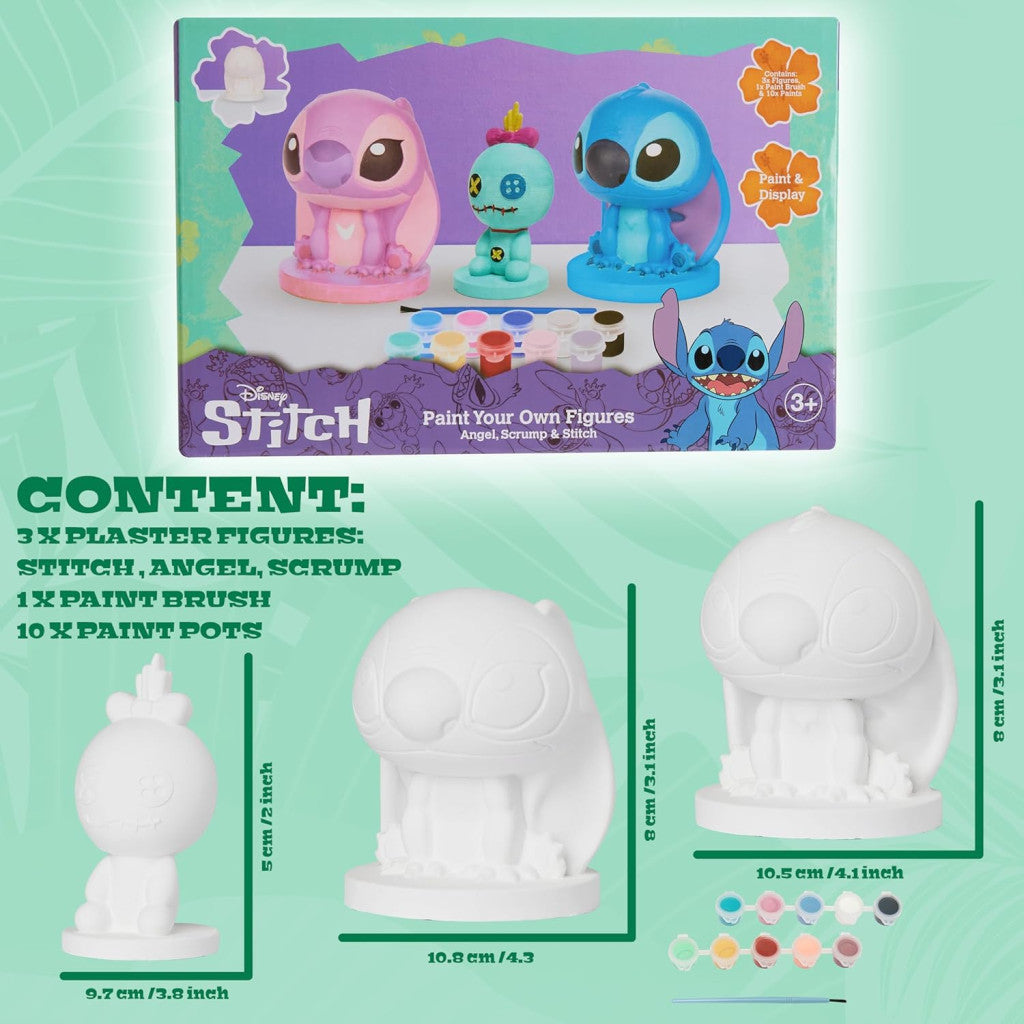Disney Stitch saját festhető gipszfigura készlet gyerekeknek, tiniknek DIY kézműves