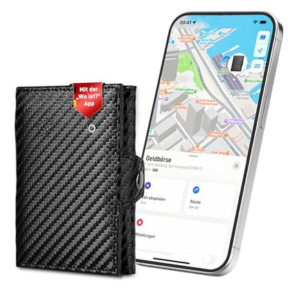 Auskang Smart Slim pénztárca – Kompatibilis iOS Hol van? Find My alkalmazással