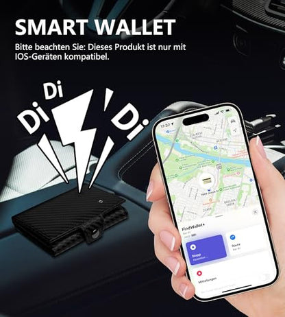 Auskang Smart Slim pénztárca – Kompatibilis iOS Hol van? Find My alkalmazással