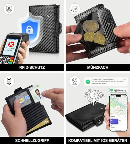 Auskang Smart Slim pénztárca – Kompatibilis iOS Hol van? Find My alkalmazással