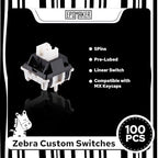 EPOMAKER Zebra 40gf lineáris mechanikus billentyűkapcsolók 5 tűs, előre zsírozott