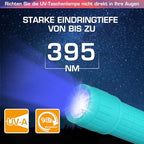 EverBrite Mini UV zseblámpa 6 darabos, 395nm fekete fény lámpa 18 AAA elemmel
