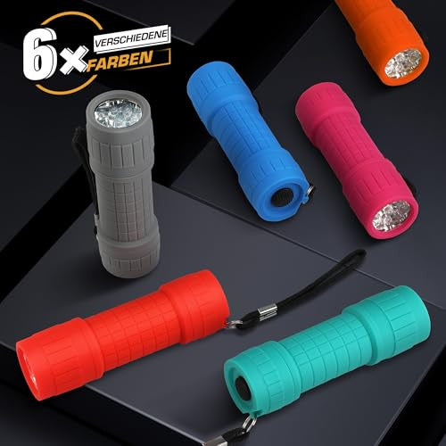 EverBrite Mini UV zseblámpa 6 darabos, 395nm fekete fény lámpa 18 AAA elemmel