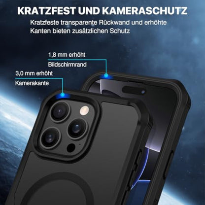 CENHUFO iPhone 16 Pro Max tok beépített privát edzett üvegfólia, MagSafe