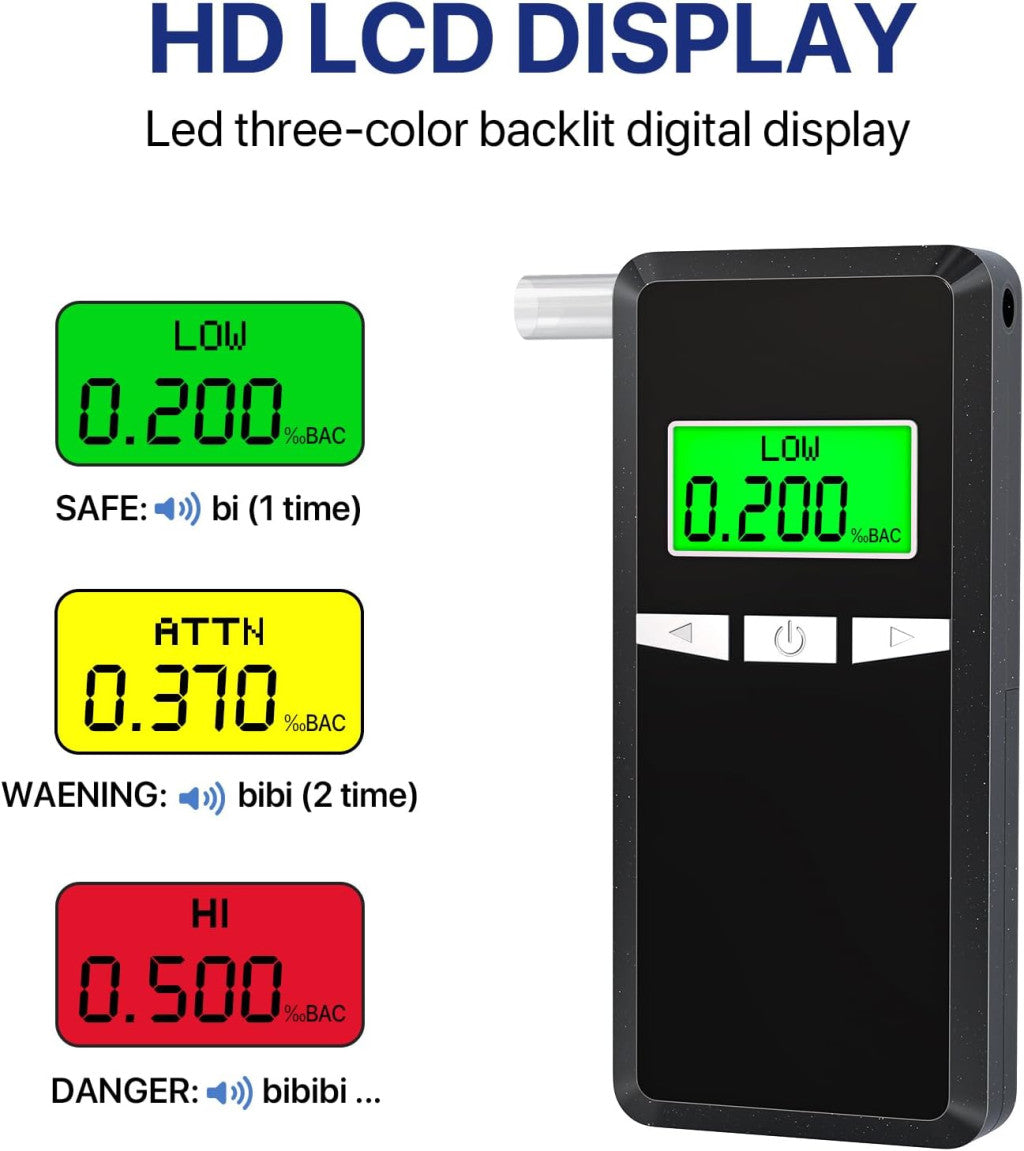 Breathalyser Police Accurate alkoholszonda digitális LCD kijelző
