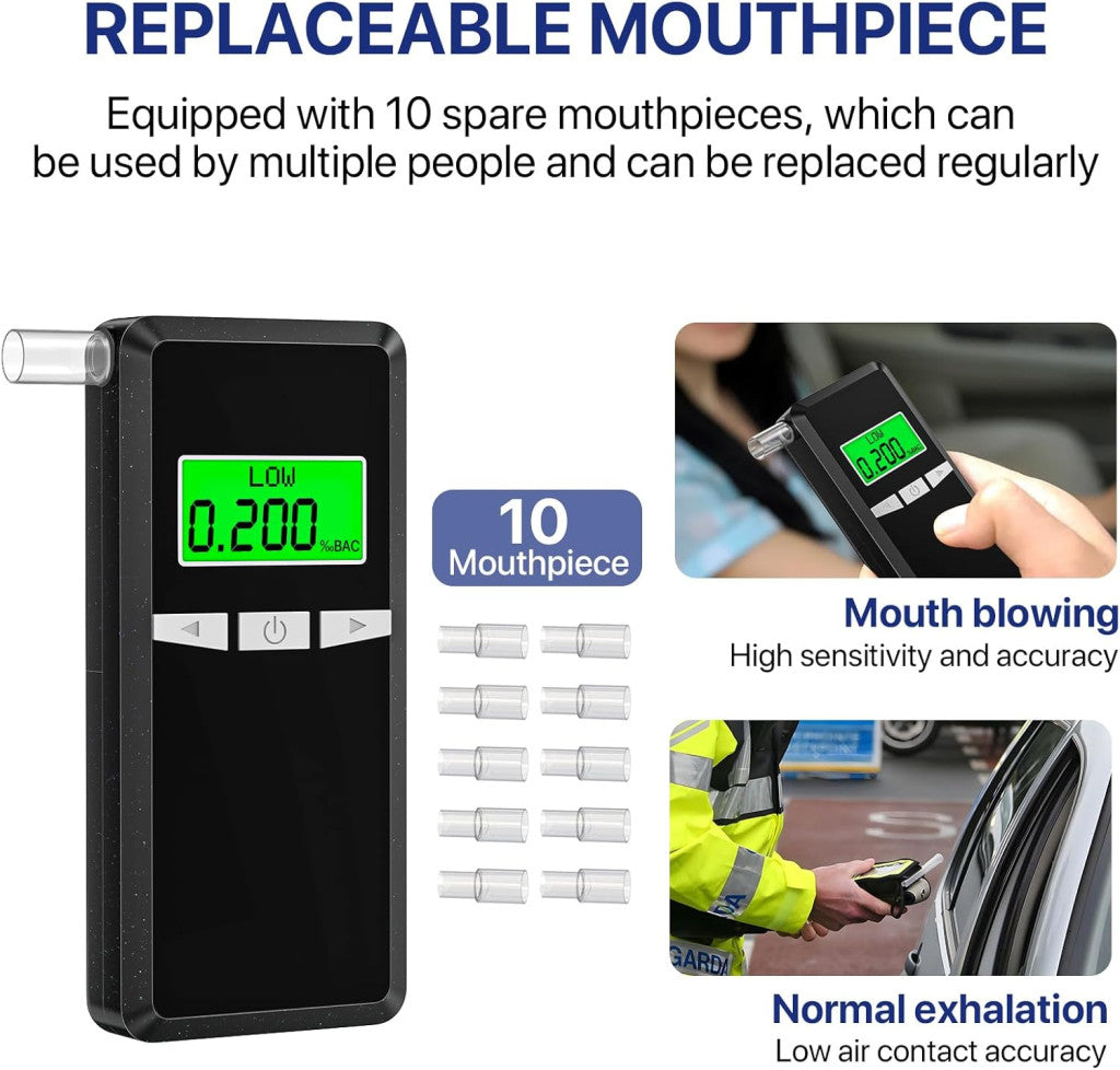 Breathalyser Police Accurate alkoholszonda digitális LCD kijelző