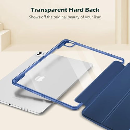 ProCase Smart tok iPad Pro 11 hüvelyk M5 2025/M4 2024 ceruzatartóval, átlátszó