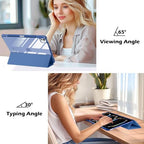 ProCase Smart tok iPad Pro 11 hüvelyk M5 2025/M4 2024 ceruzatartóval, átlátszó