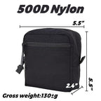 ULIONTAC Tactical 500D nylon táska, kettős YKK cipzár, okos GP kültéri kiegészítő
