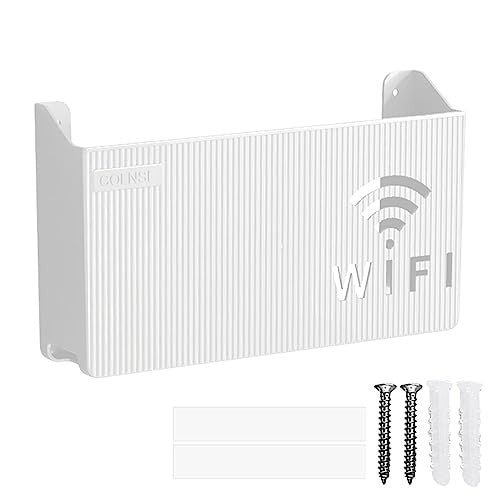 POHOVE router tároló doboz, fali tartó fehér