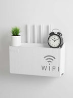POHOVE router tároló doboz, fali tartó fehér