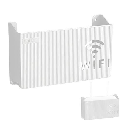 POHOVE router tároló doboz, fali tartó fehér