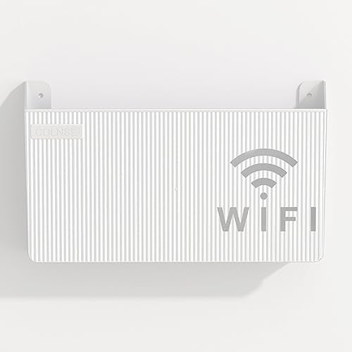 POHOVE router tároló doboz, fali tartó fehér