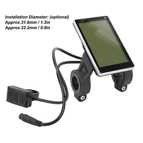Wyświetlacz LCD EBike, vízálló vezérlőpanel LCD M5 elektromos robogóhoz 31,8 mm 22,2