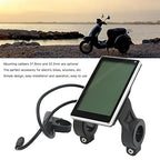 Wyświetlacz LCD EBike, vízálló vezérlőpanel LCD M5 elektromos robogóhoz 31,8 mm 22,2