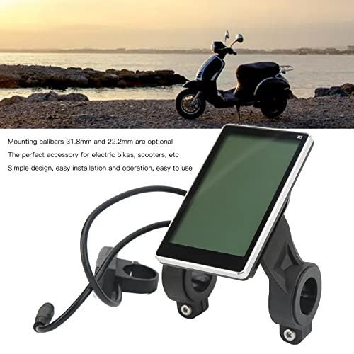 Wyświetlacz LCD EBike, vízálló vezérlőpanel LCD M5 elektromos robogóhoz 31,8 mm 22,2