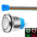 Gebildet 22mm nyomógomb kábelcsatlakozóval, 3A/110V-230 VAC, 1NO 1NC, SPDT, be/ki