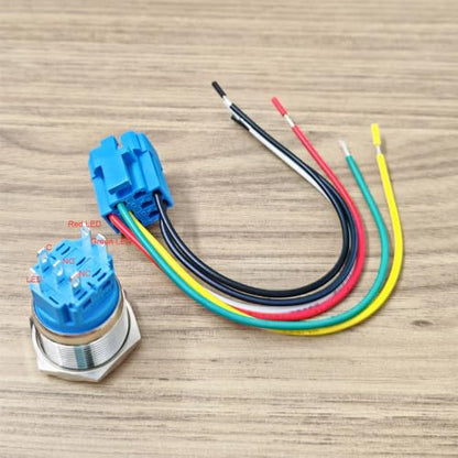 Gebildet 22mm nyomógomb kábelcsatlakozóval, 3A/110V-230 VAC, 1NO 1NC, SPDT, be/ki