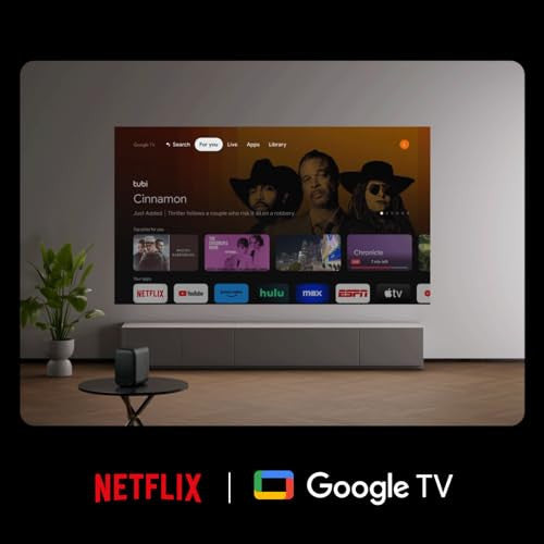 Google TV/Netflix Xming Page One intelligens projektor WiFi6 és Bluetooth 1080P