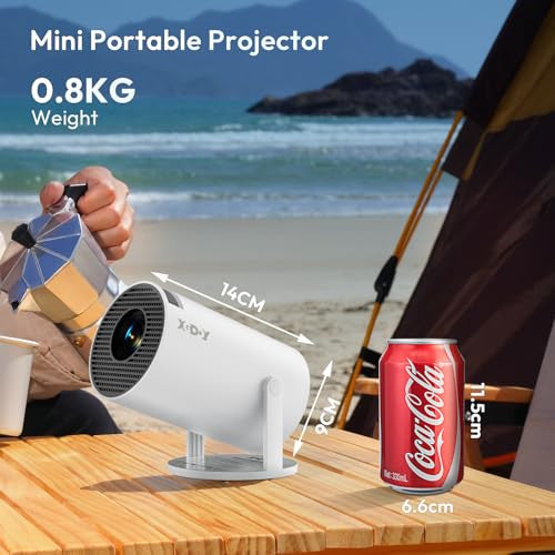 XGODY Gimbal 3 mini projektor Android 11.0, 720P HD, 4K támogatás, 12000 lumen, WiFi