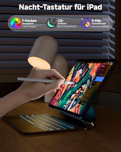 Nuflaz billentyűzet tok iPad Air 11 hüvelyk M2 2024, iPad Pro 11 hüvelyk 4/3/2/1. gen